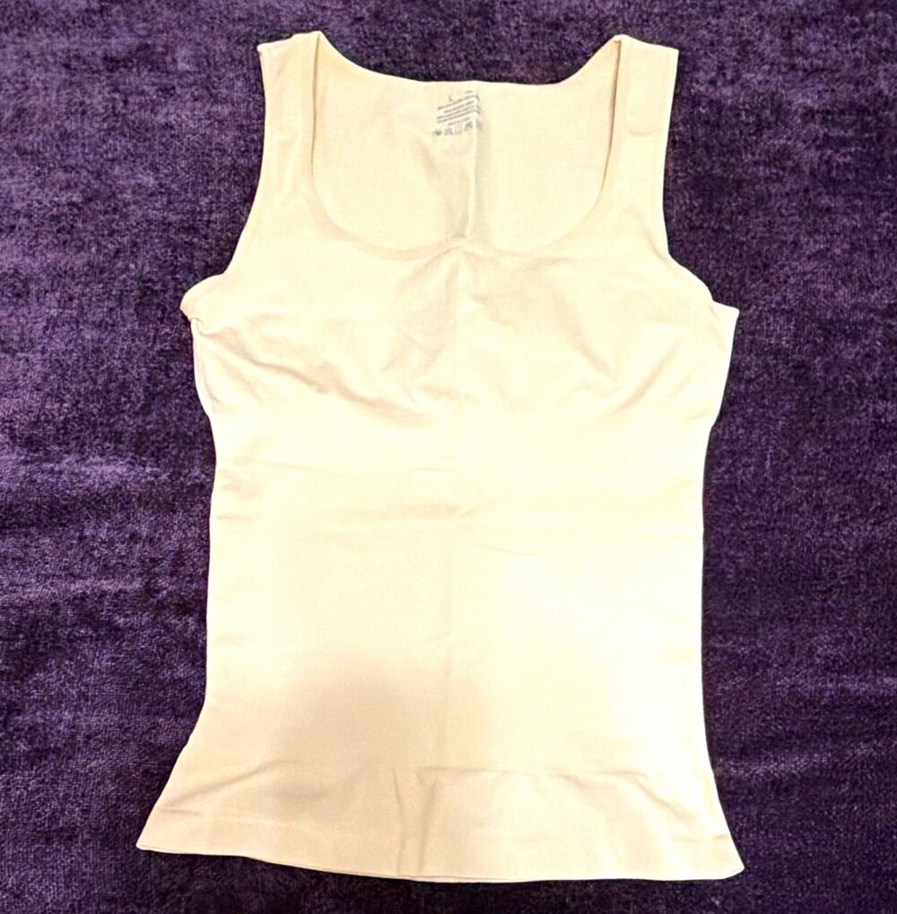 Women’s Firm Compression Shaping Camisole Top Beige L Nylon/Spandex Solid